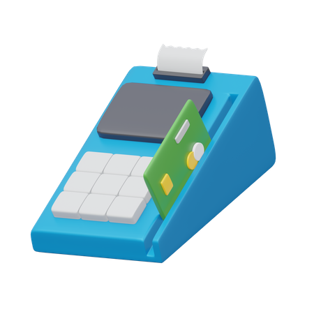 Swipe Machine  3D Illustration