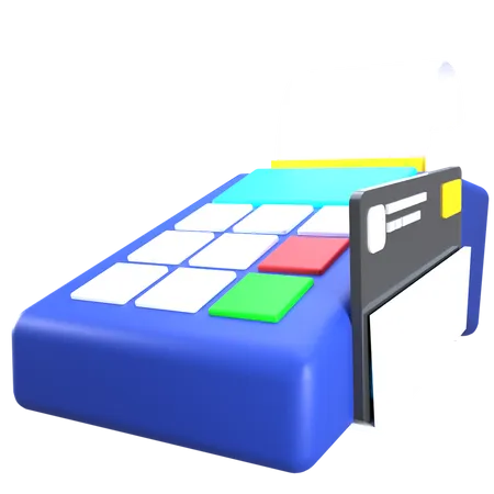 Swipe Machine  3D Illustration