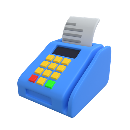 Swipe Machine  3D Illustration