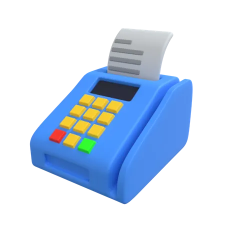 Swipe Machine  3D Illustration