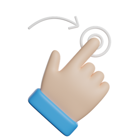 Swipe Right Gesture  3D Icon