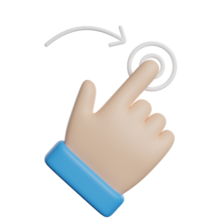 Swipe Right Gesture  3D Icon