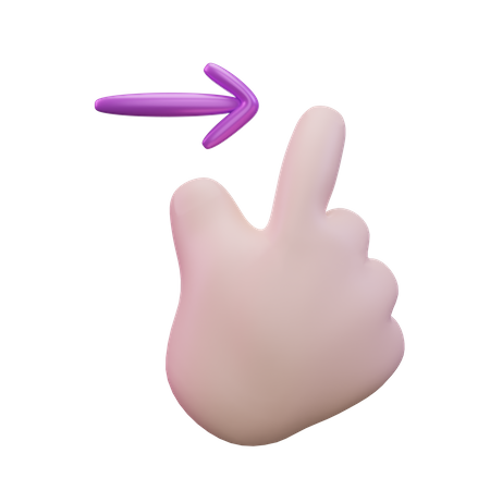 Swipe Right Hand Gesture  3D Icon