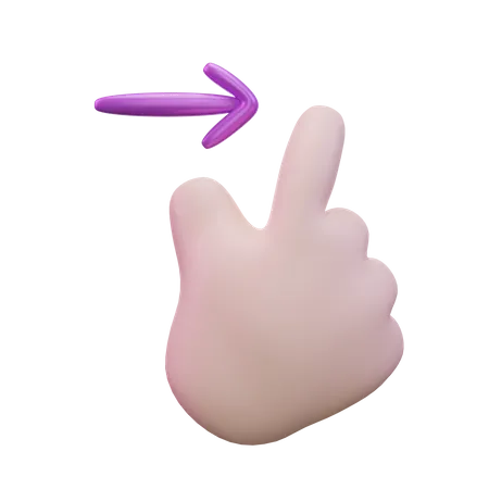 Swipe Right Hand Gesture  3D Icon