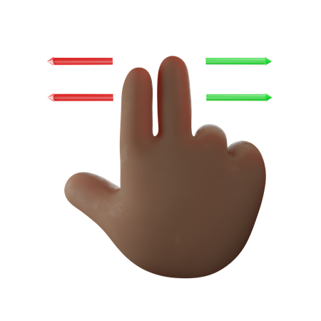 Swipe Touch Finger Hand Gesture  3D Illustration