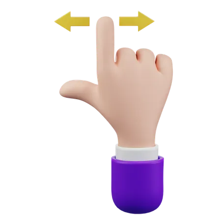 Swipe Touch Hand Gesture  3D Icon