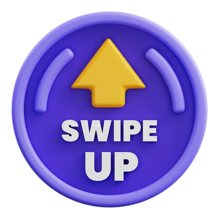 Swipe Up  3D Icon