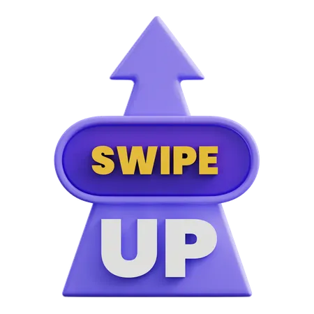 Swipe Up  3D Icon