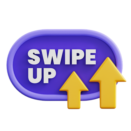 Swipe Up  3D Icon