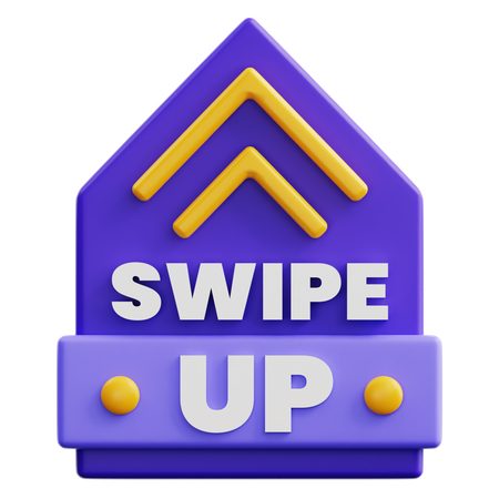 Swipe Up  3D Icon