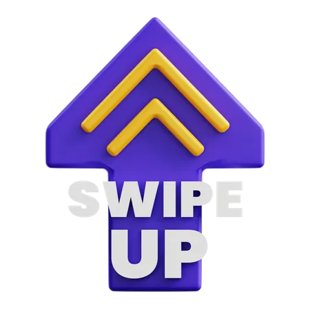 Swipe Up  3D Icon