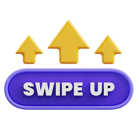 Swipe Up  3D Icon