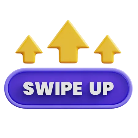 Swipe Up  3D Icon