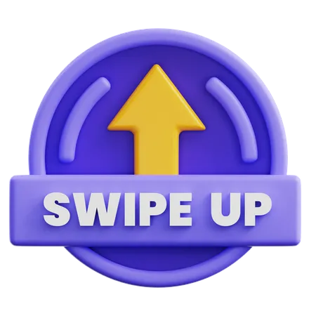 Swipe Up  3D Icon