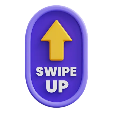 Swipe Up  3D Icon