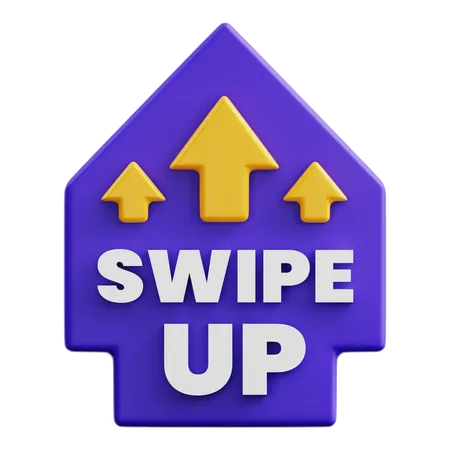 Swipe Up  3D Icon