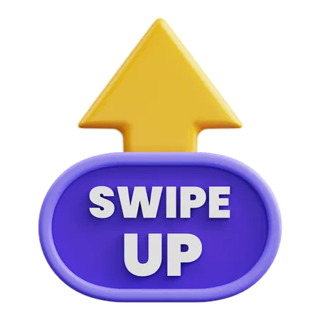 Swipe Up  3D Icon