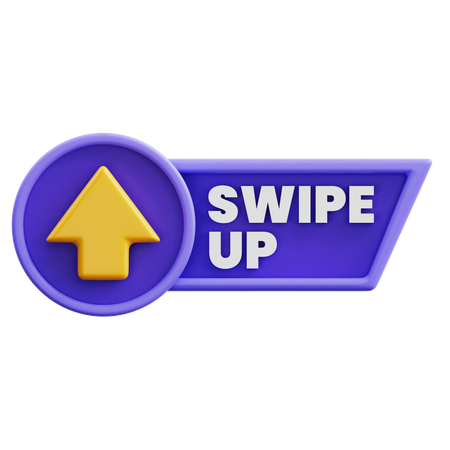 Swipe Up  3D Icon