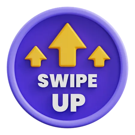 Swipe Up  3D Icon