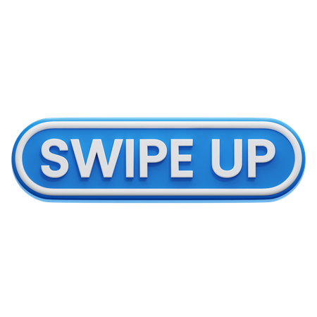 Swipe Up Button  3D Icon