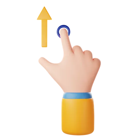 Swipe Up Hand Gesture  3D Icon