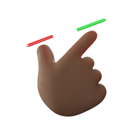 Swipe Up Right Hand  3D Illustration