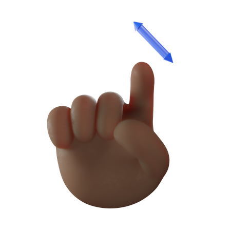 Swipe Up To Down Gesture 3D Illustration