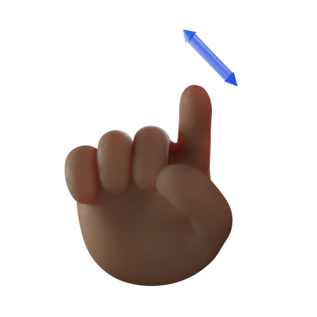 Swipe Up To Down Gesture  3D Illustration