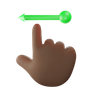 swipe up to left hand gesture 3d logo