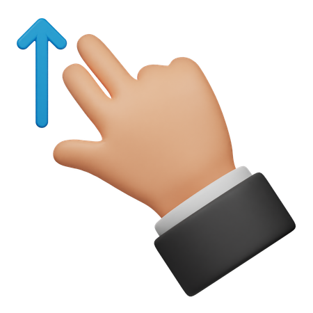 Swipe Up Touch Gesture  3D Icon