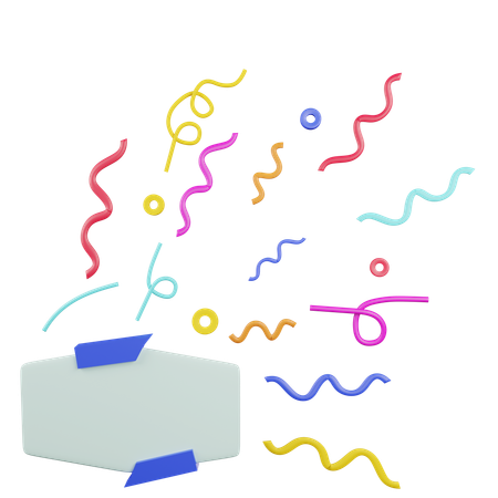 Swirl Confetti  3D Icon