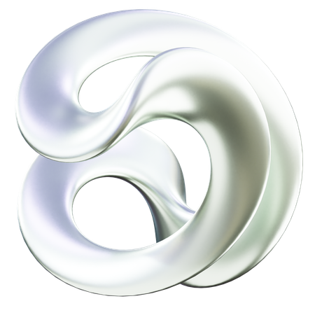 Swirling Abstract Shape  3D Icon