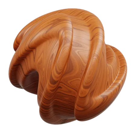 Swirling Wood Grain Knot  3D Icon