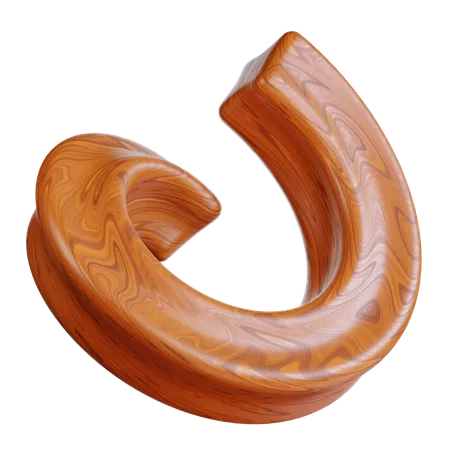 Swirling Wooden Object  3D Icon