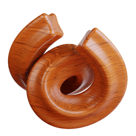 Swirling Wooden Sculpture  3D Icon