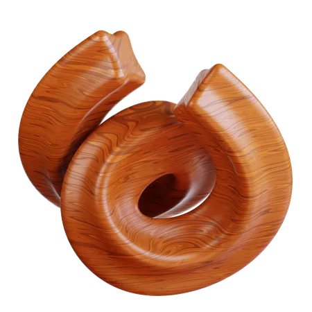 Swirling Wooden Sculpture  3D Icon