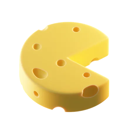 Swiss Cheese  3D Icon