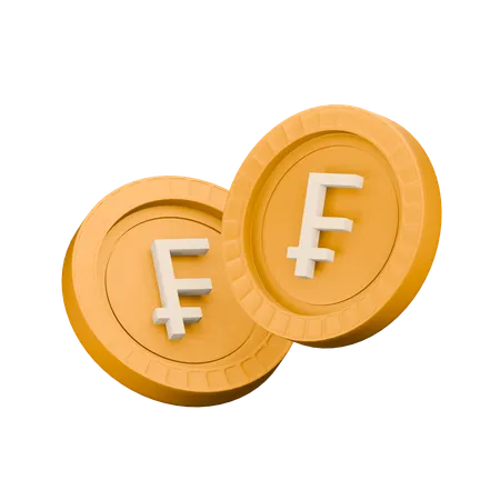 Swiss franc  3D Icon