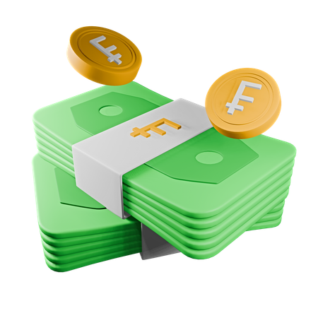 Swiss franc  3D Icon