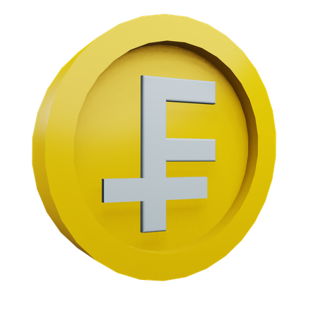 Swiss franc  3D Icon