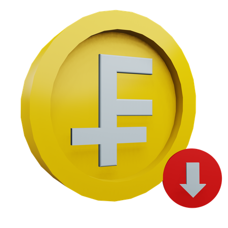 Swiss franc  3D Icon