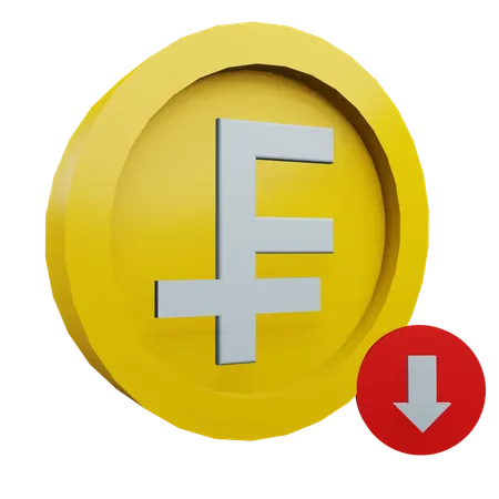 Swiss franc  3D Icon