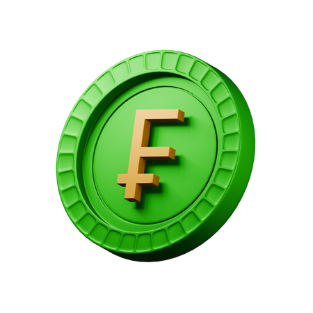 Swiss franc  3D Icon