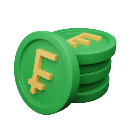 Swiss franc  3D Icon