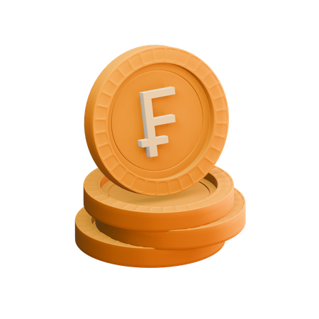 Swiss franc  3D Icon