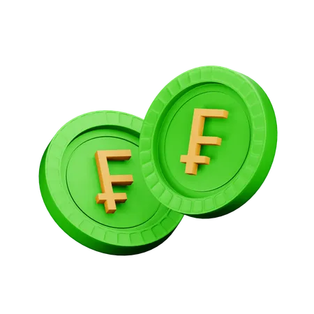 Swiss franc  3D Icon