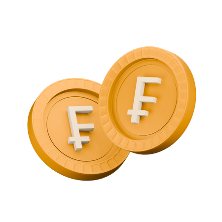 Swiss franc  3D Icon