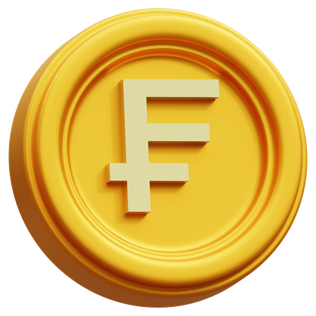 Swiss Franc  3D Icon
