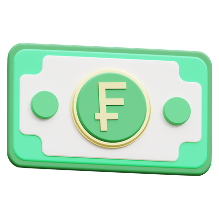 Swiss Franc  3D Icon