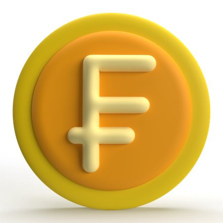 Swiss Franc  3D Icon